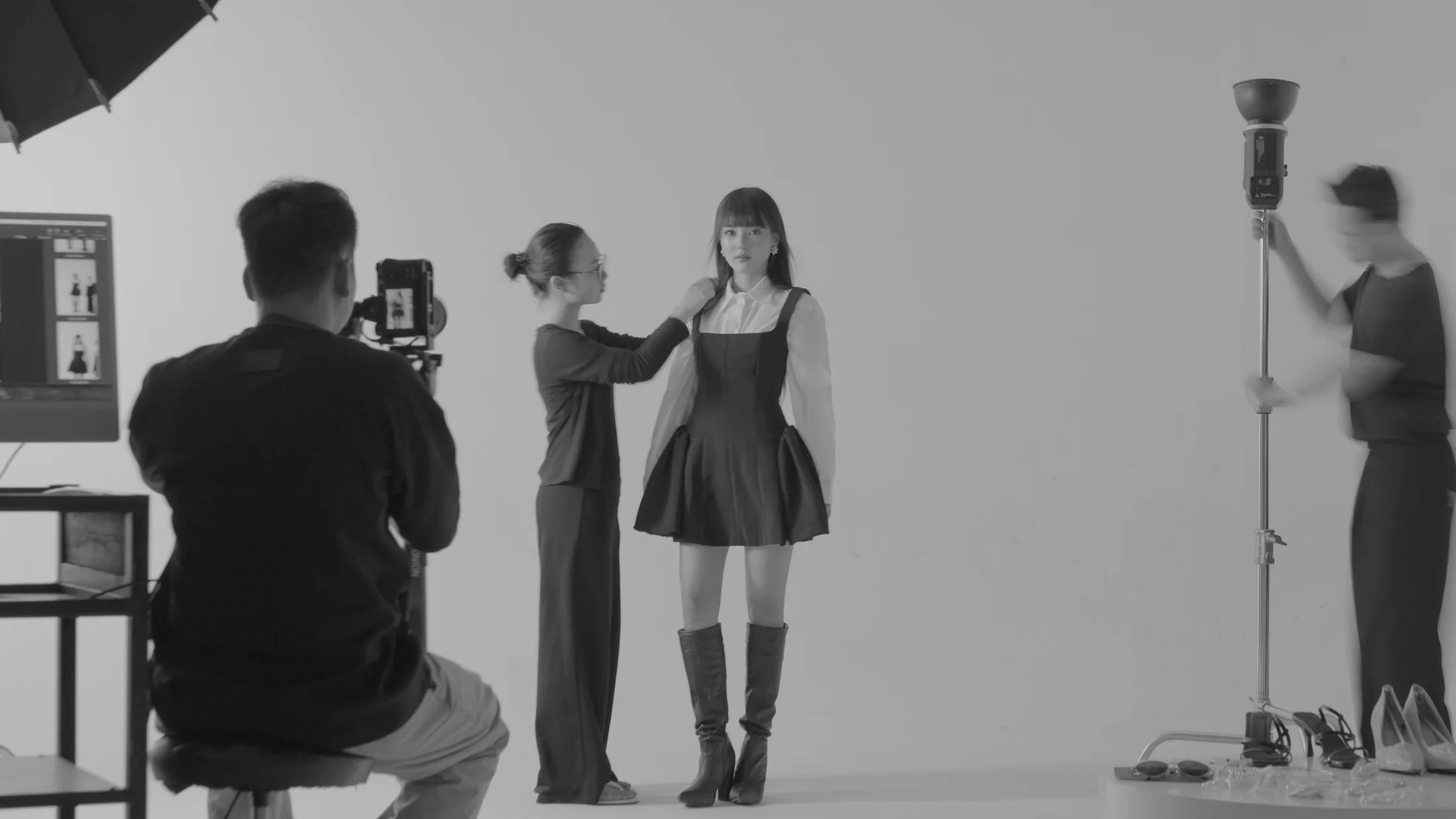 Behind the scenes production at Leici studio