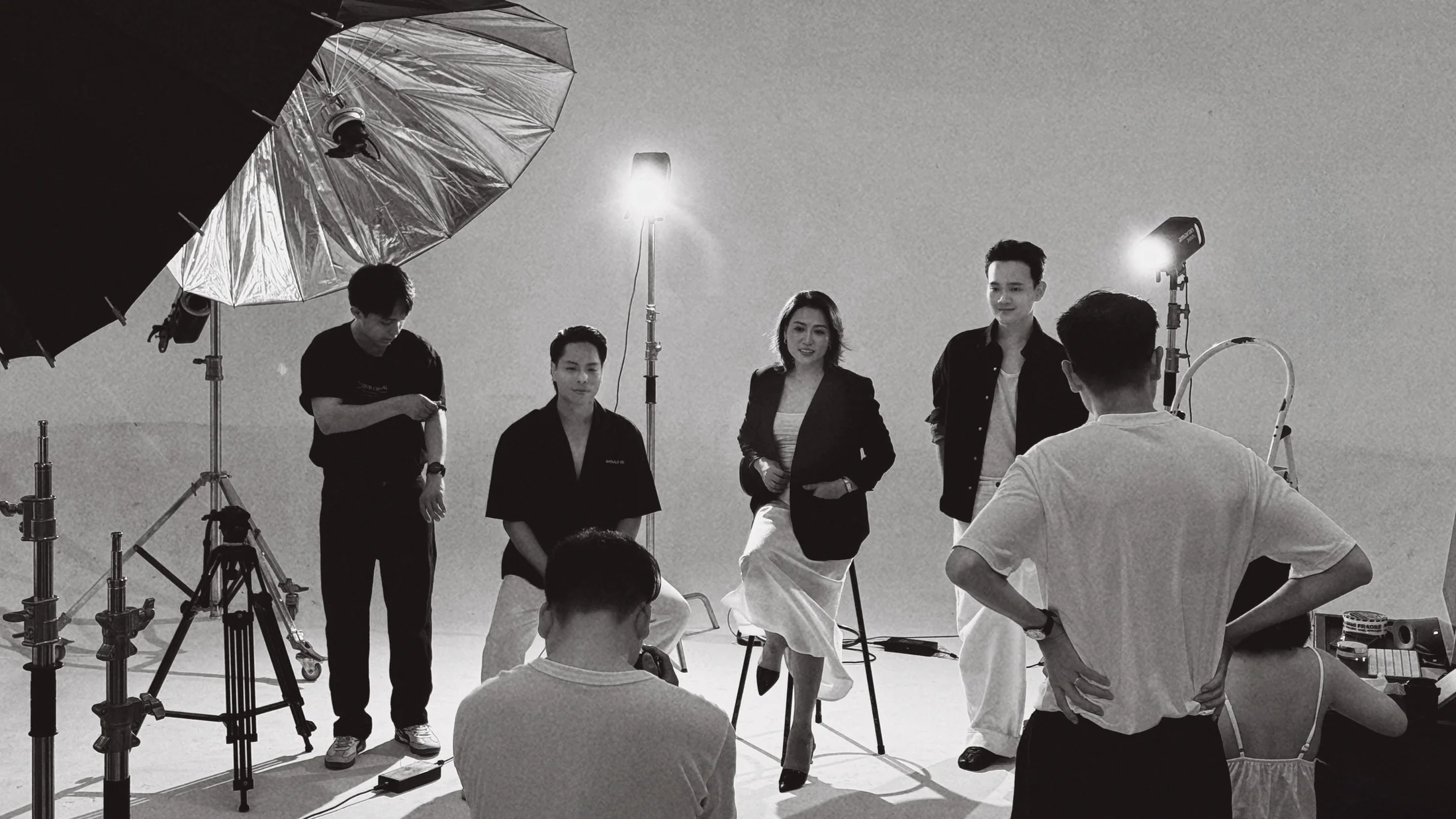 Leici production team creating visual assets in studio